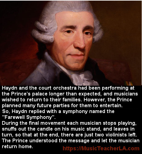 Fun Fact about Joseph Haydn Firewell Sympony 