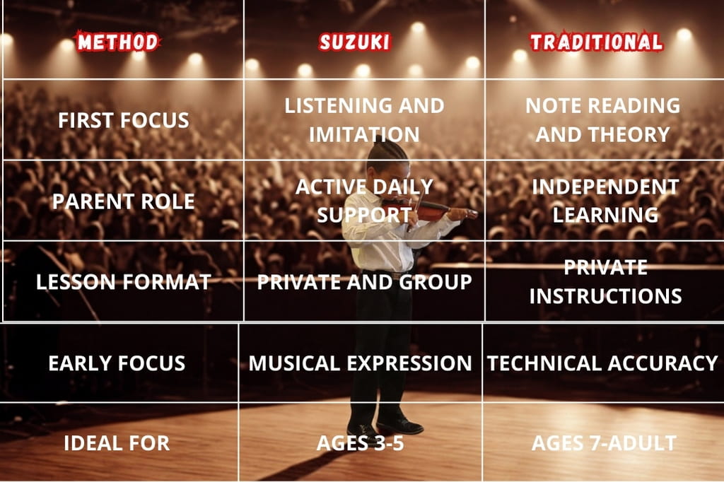 Suzuki vs traditional