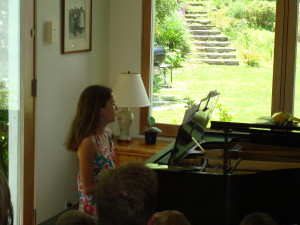 Child plays piano
